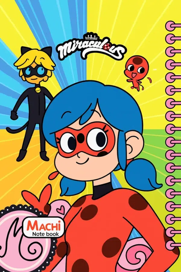 دفتر 50 برگ فنری طلقی طرح دختر کفش دوزکی