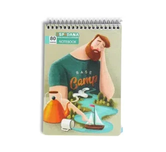 یادداشت 80برگ 1/8 طلقی اسپادانا طرح مرد متفکر