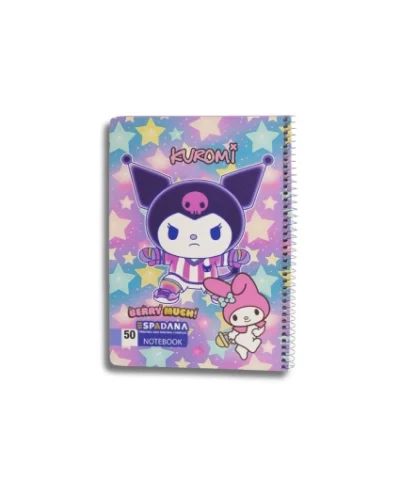 دفتر 50برگ فنری اسپادانا طرح کرومی و ملودی کوچک