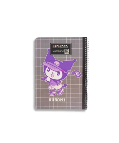 دفتر 50 برگ شطرنجی فنری اسپادانا طرح کرومی و گلف