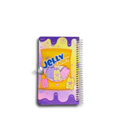 دفتر خاطرات قفل دار (قاب دار) سویل طرح پاستیل خرسی