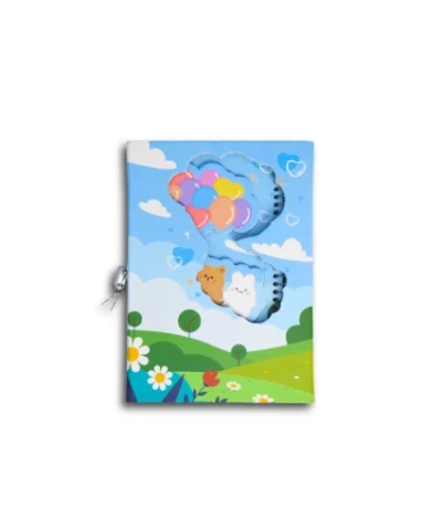 دفتر خاطرات قفل دار (قاب دار) سویل طرح خرس و خرگوش در طبیعت