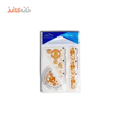 ست 3 تیکه خط کش گونیا نقاله فانتزی طرح منچستریونایتد