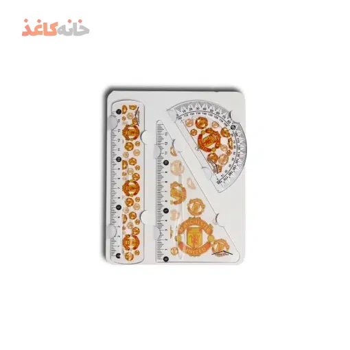 ست 3 تیکه خط کش گونیا نقاله فانتزی طرح منچستریونایتد - Image 4