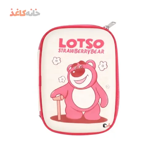 جامدادی کتابی طرح خرس صورتی