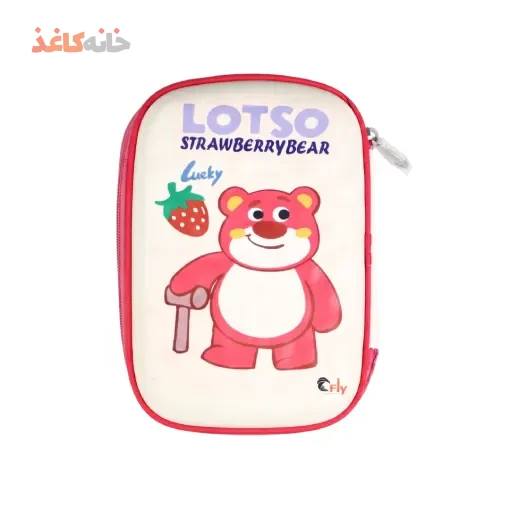 جامدادی کتابی طرح خرس صورتی