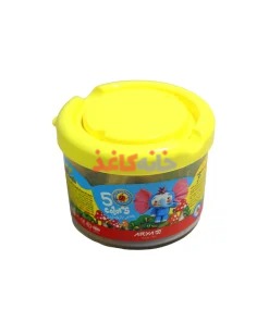 خمیر بازی 5 رنگ سطلی زرد آریا