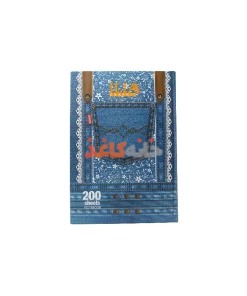دفتر200برگ ته دوخت جلدسخت ایلیا طرح جیب