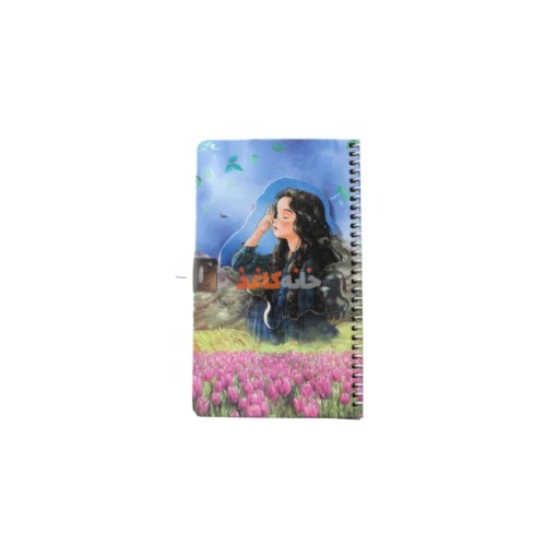 دفتر خاطرات قفل دار (قاب دار) سویل طرح دختر و سگ شاخ دار - Image 3